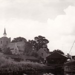 Cook's yard with 'Leslie West' on the blocks.