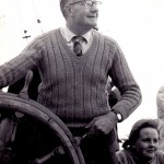 Captain Farington and Jane Benham aboard 'Memory'.