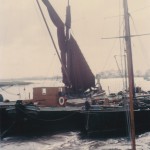 Maldon Quay. M.b. King in the centre, 'Saltcote Belle' on the right. 1967.