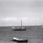 'Polly' anchored off Mill Beach.