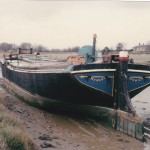 SB Memory, unrigged, in Salcote Creek, April 1967